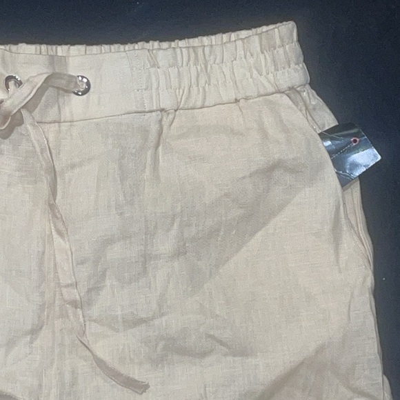 New Guess Marciano Darby Linen Pants Wide Leg Drawstring M - Picture 7 of 10